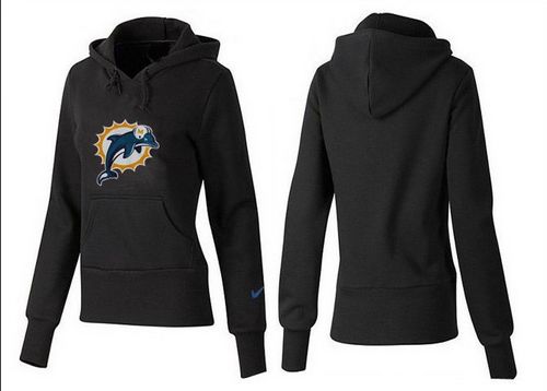 Women's Miami Dolphins Logo Pullover Hoodie Black