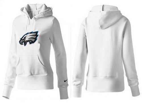 Women's Philadelphia Eagles Logo Pullover Hoodie White