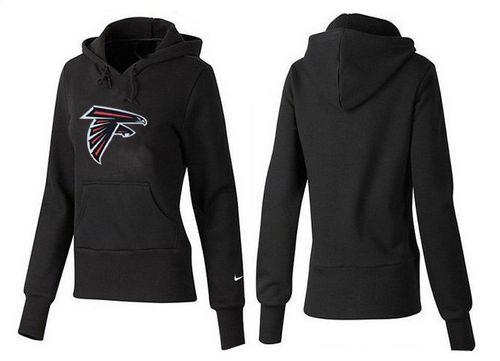 Women's Atlanta Falcons Logo Pullover Hoodie Black