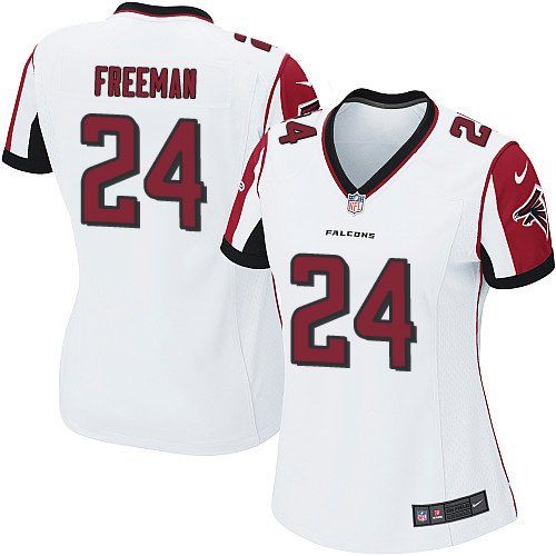  Falcons #24 Devonta Freeman White Women's Stitched NFL Elite Jersey
