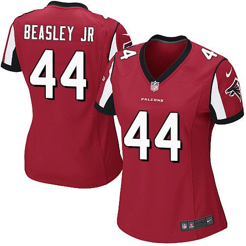  Falcons #44 Vic Beasley Jr Red Team Color Women's Stitched NFL Elite Jersey