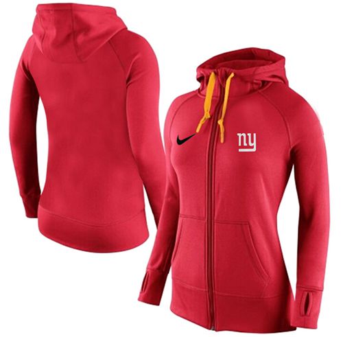 Women's  New York Giants Full Zip Performance Hoodie Red