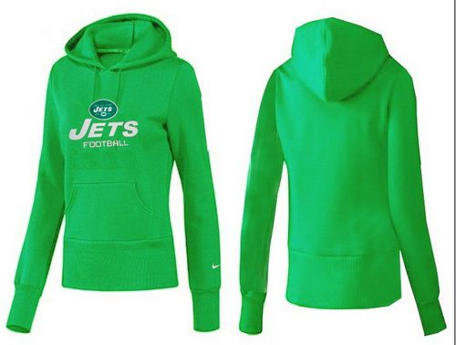 Women's New York Jets Authentic Logo Pullover Hoodie Green