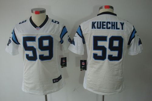  Panthers #59 Luke Kuechly White Women's Stitched NFL Limited Jersey
