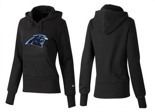 Women's Carolina Panthers Logo Pullover Hoodie Black