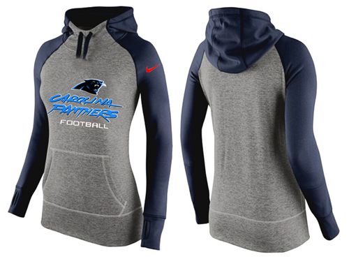 Women's  Carolina Panthers Performance Hoodie Grey & Dark Blue