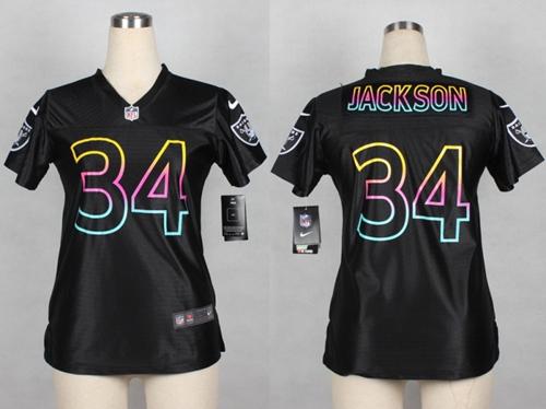  Raiders #3 Bo Jackson Black Women's Stitched NFL Fashion Game Jersey