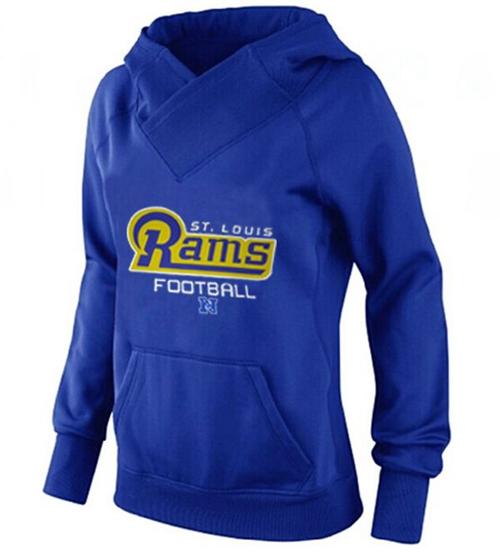 Women's St.Louis Rams Big & Tall Critical Victory Pullover Hoodie Blue
