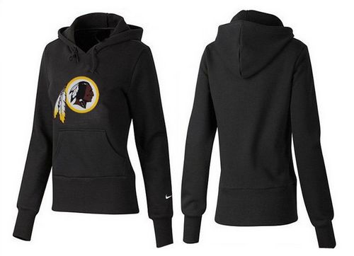 Women's Washington Redskins Logo Pullover Hoodie Black