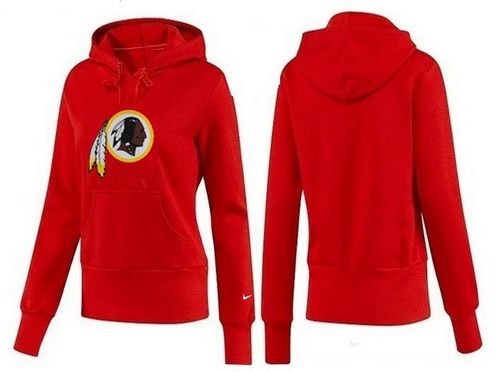 Women's Washington Redskins Logo Pullover Hoodie Red