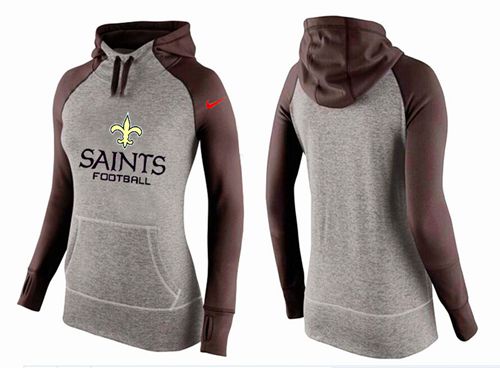 Women's  New Orleans Saints Performance Hoodie Grey & Brown