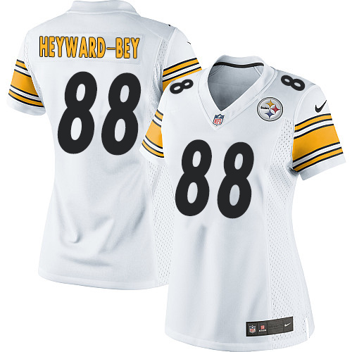  Steelers #88 Darrius Heyward Bey White Women's Stitched NFL Elite Jersey