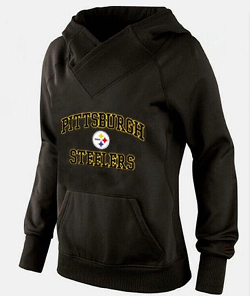 Women's Pittsburgh Steelers Heart & Soul Pullover Hoodie Black