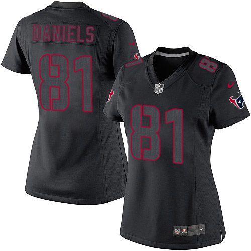  Texans #81 Owen Daniels Black Impact Women's Stitched NFL Limited Jersey