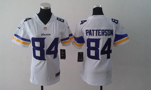  Vikings #84 Cordarrelle Patterson White Women's Stitched NFL Elite Jersey