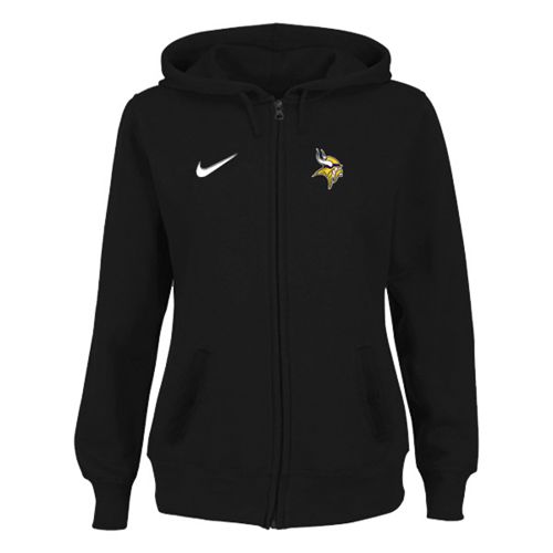 Women's Minnesota Vikings Stadium Rally Full Zip Hoodie Black