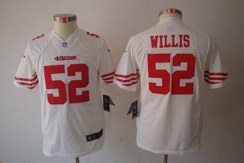 Nike 49ers #52 Patrick Willis White Youth Stitched NFL Limited