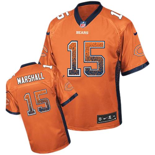  Bears #15 Brandon Marshall Orange Alternate Youth Stitched NFL Elite Drift Fashion Jersey