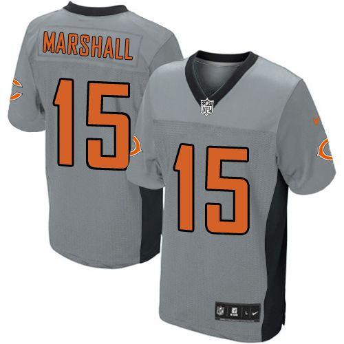  Bears #15 Brandon Marshall Grey Shadow Youth Stitched NFL Elite Jersey