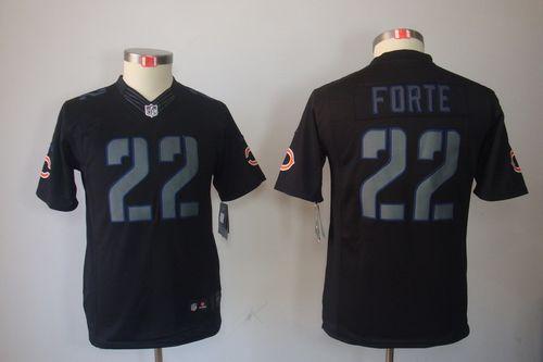  Bears #22 Matt Forte Black Impact Youth Stitched NFL Limited Jersey