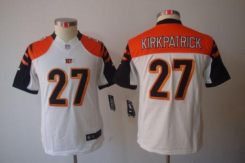  Bengals #27 Dre Kirkpatrick White Youth Stitched NFL Limited Jersey