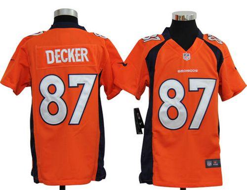  Broncos #87 Eric Decker Orange Team Color Youth Stitched NFL Elite Jersey
