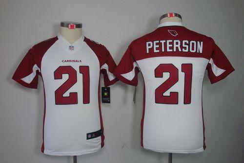  Cardinals #21 Patrick Peterson White Youth Stitched NFL Limited Jersey