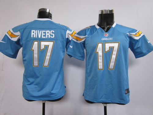  Chargers #17 Philip Rivers Electric Blue Alternate Youth Stitched NFL Elite Jersey