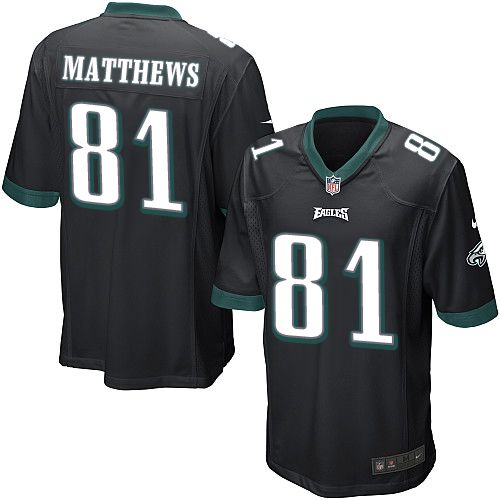  Eagles #81 Jordan Matthews Black Alternate Youth Stitched NFL New Elite Jersey