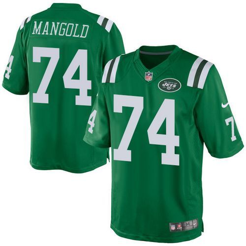  Jets #74 Nick Mangold Green Youth Stitched NFL Elite Rush Jersey