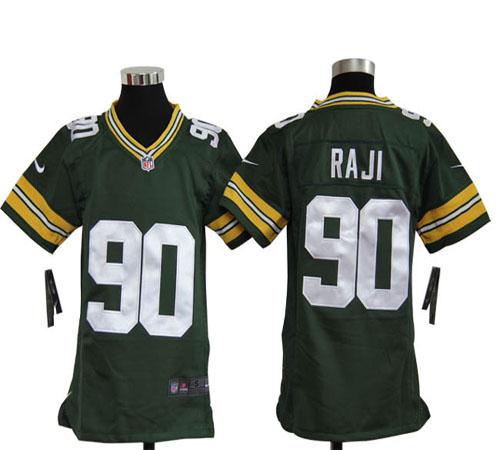  Packers #90 B.J. Raji Green Team Color Youth Stitched NFL Elite Jersey