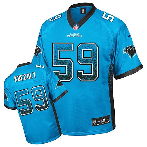  Panthers #59 Luke Kuechly Blue Alternate Youth Stitched NFL Elite Drift Fashion Jersey