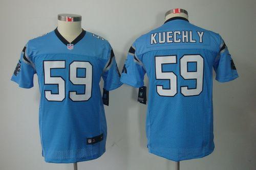  Panthers #59 Luke Kuechly Blue Alternate Youth Stitched NFL Limited Jersey