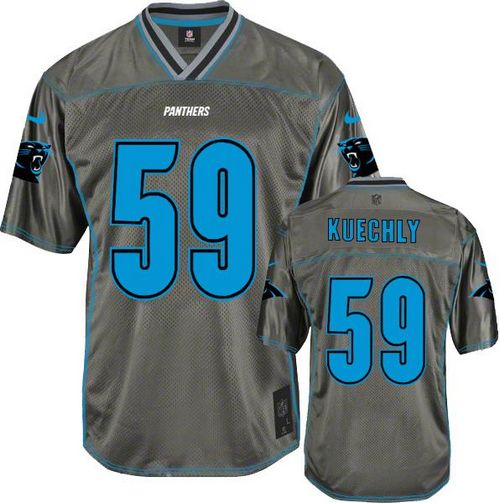 Panthers #59 Luke Kuechly Grey Youth Stitched NFL Elite Vapor Jersey
