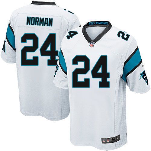  Panthers #24 Josh Norman White Youth Stitched NFL Elite Jersey