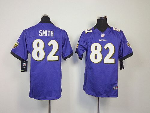  Ravens #82 Torrey Smith Purple Team Color Youth Stitched NFL Elite Jersey