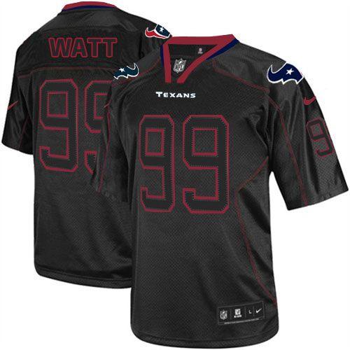  Texans #99 J.J. Watt Lights Out Black Youth Stitched NFL Elite Jersey