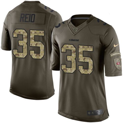  49ers #35 Eric Reid Green Men's Stitched NFL Limited Salute to Service Jersey