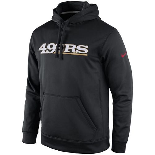 Men's San Francisco 49ers  Black KO Wordmark Essential Performance Hooodie