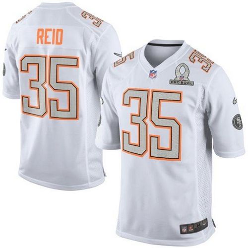  49ers #35 Eric Reid White Pro Bowl Men's Stitched NFL Elite Team Rice Jersey