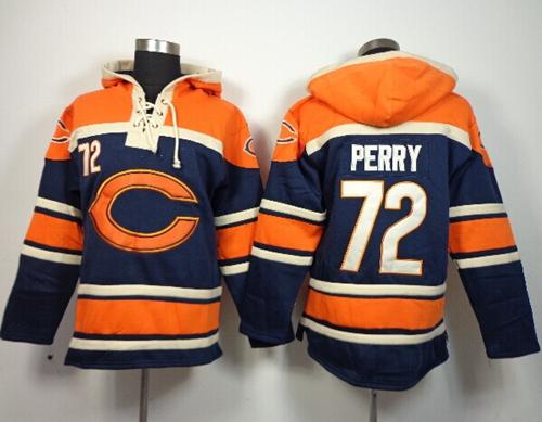 Chicago Bears #72 William Perry Navy Blue Sawyer Hooded Sweatshirt NFL Hoodie