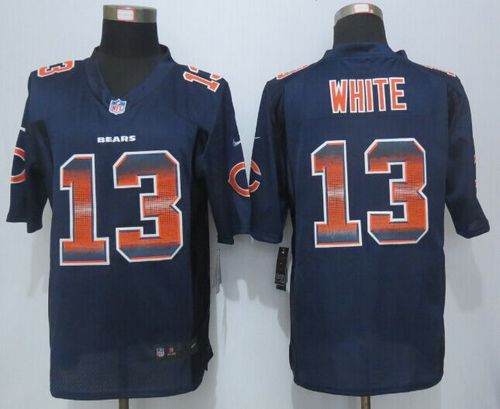  Bears #13 Kevin White Navy Blue Team Color Men's Stitched NFL Limited Strobe Jersey