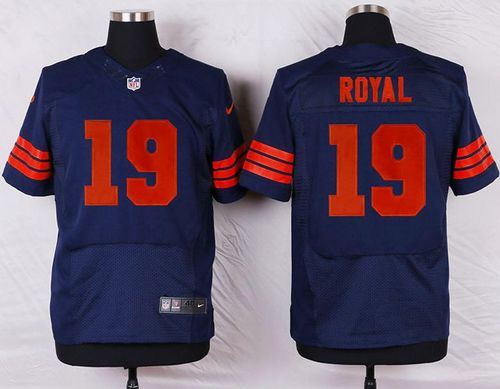  Bears #19 Eddie Royal Navy Blue 1940s Throwback Men's Stitched NFL Elite Jersey