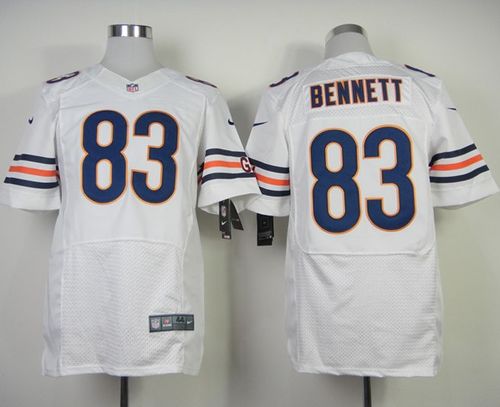  Bears #83 Martellus Bennett White Men's Stitched NFL Elite Jersey