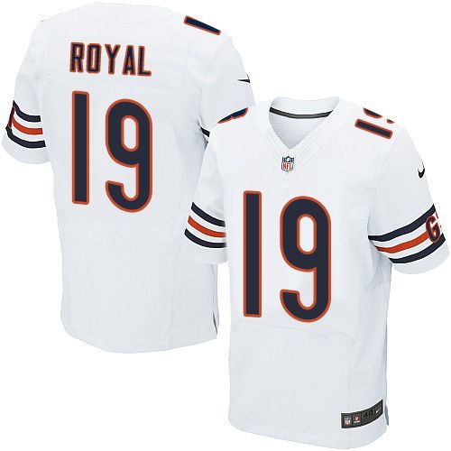  Bears #19 Eddie Royal White Men's Stitched NFL Elite Jersey