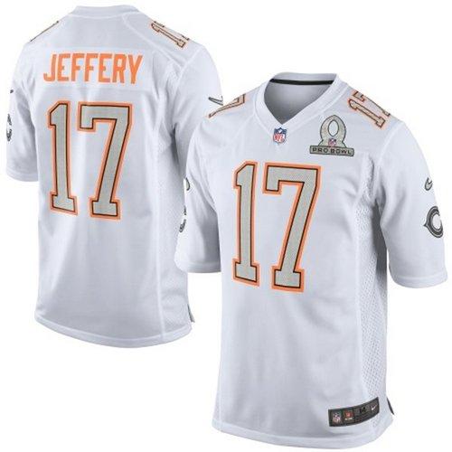  Bears #17 Alshon Jeffery White Pro Bowl Men's Stitched NFL Elite Team Rice Jersey