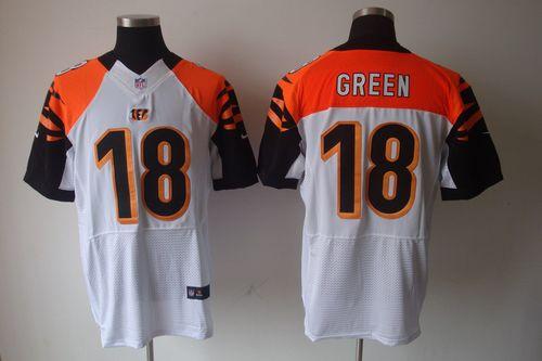  Bengals #18 A.J. Green White Men's Stitched NFL Elite Jersey