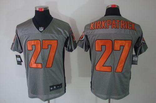  Bengals #27 Dre Kirkpatrick Grey Shadow Men's Stitched NFL Elite Jersey