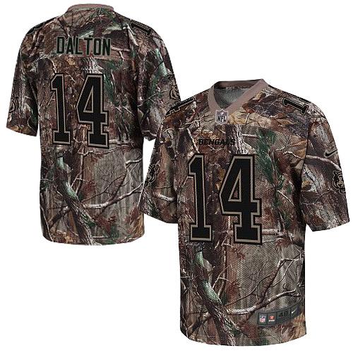  Bengals #14 Andy Dalton Camo Men's Stitched NFL Realtree Elite Jersey