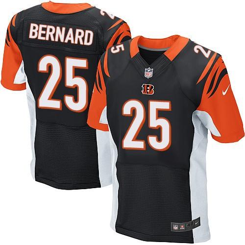  Bengals #25 Giovani Bernard Black Team Color Men's Stitched NFL Elite Jersey